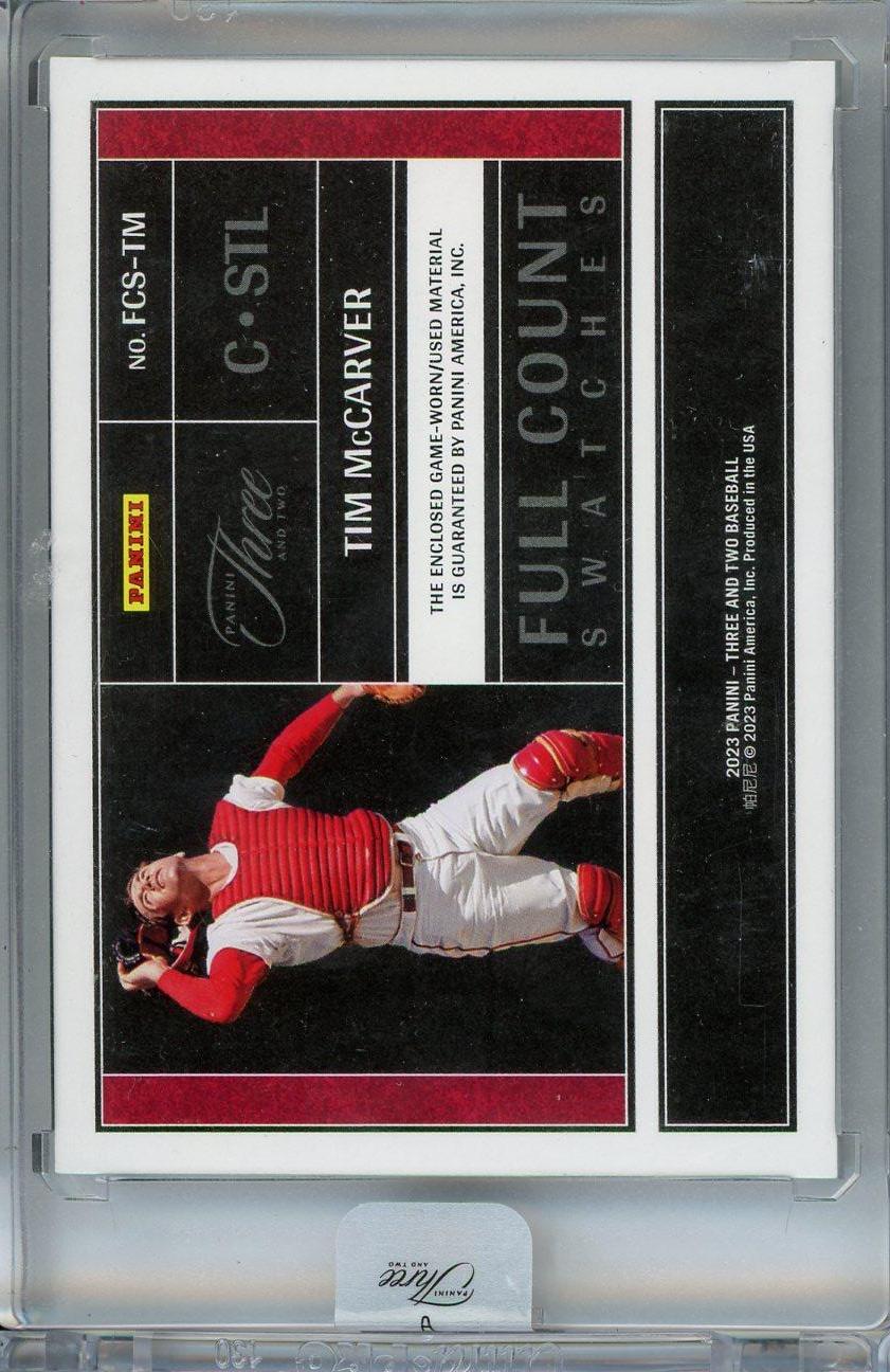 2023 Panini Three and Two #FCS-TM Tim McCarver Full Count Swatches /49