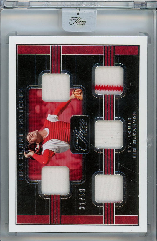 2023 Panini Three and Two #FCS-TM Tim McCarver Full Count Swatches /49