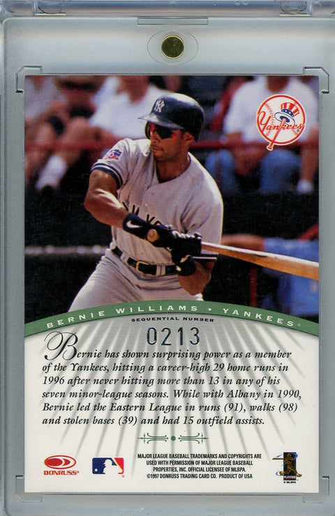 1997 Donruss Signature #0213 Bernie Williams Millennium Markers