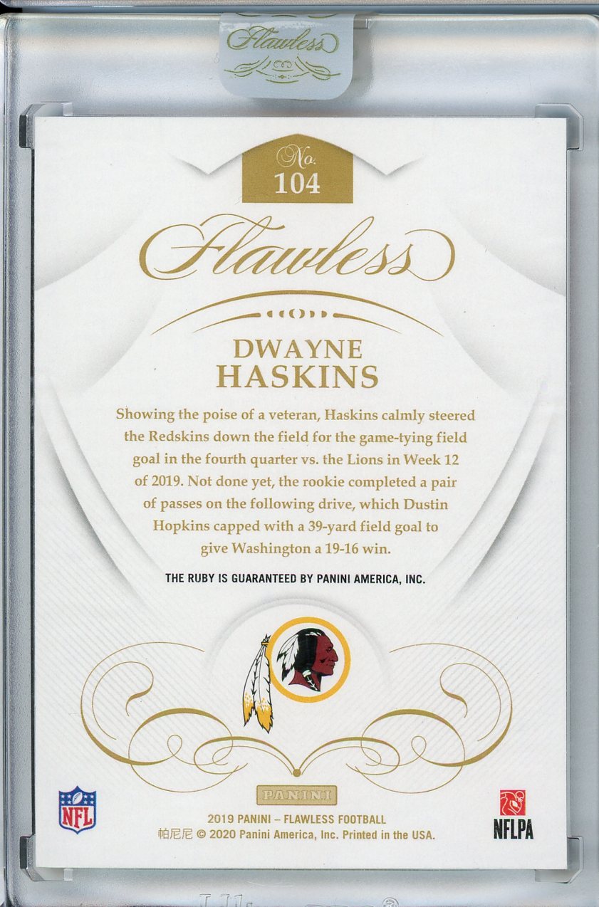 2019 Panini Flawless #104 Dwayne Haskins /20