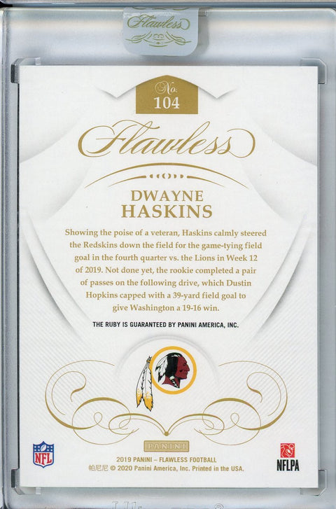 2019 Panini Flawless #104 Dwayne Haskins /20