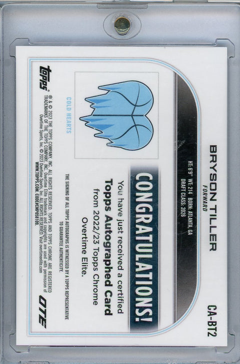 2023 Topps Chrome OTE #CA-BT2 Bryson Tiller Certified Auto /25