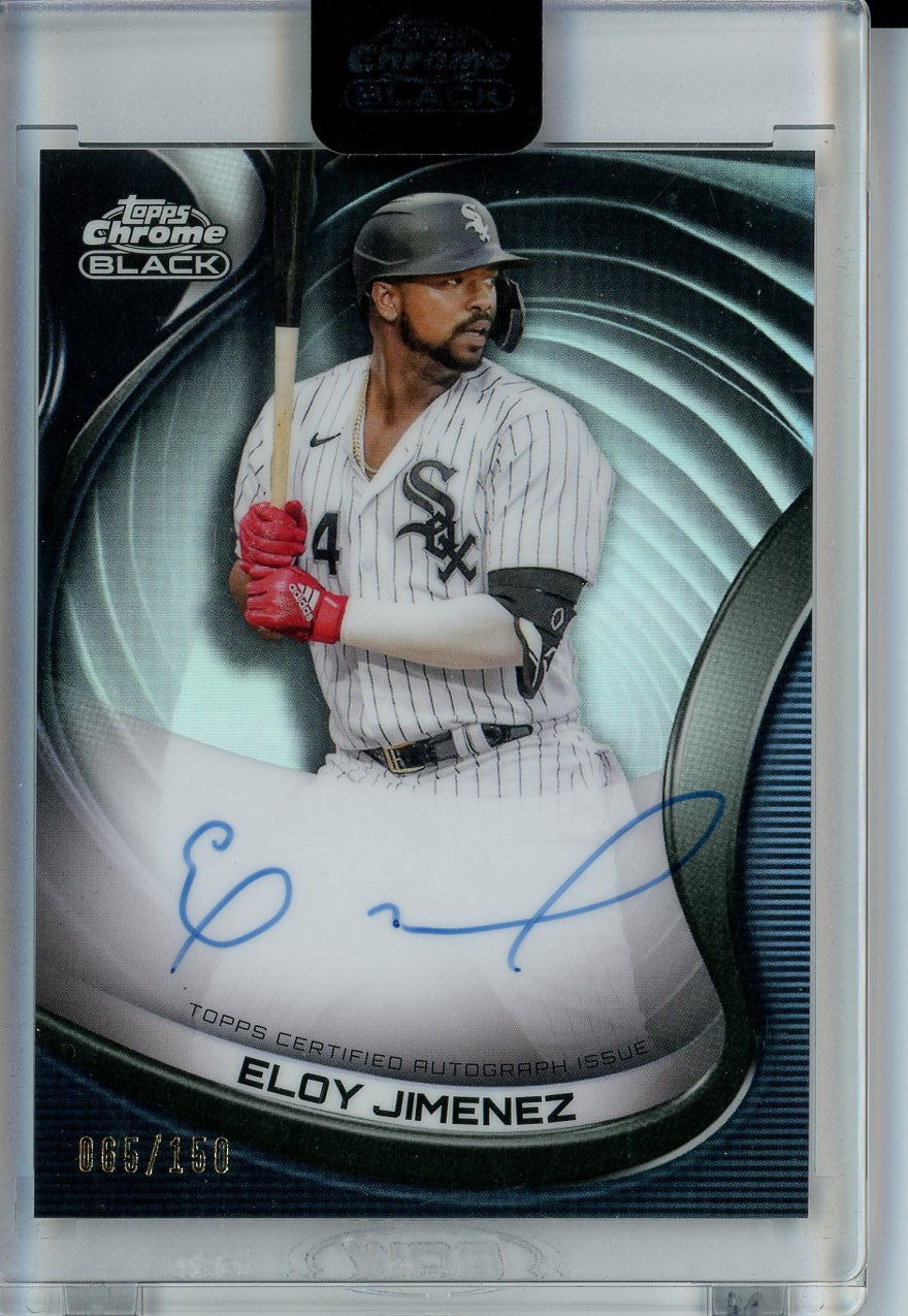 2022 Topps Chrome Black #CBA-EJ Eloy Jimenez Certified Auto /150
