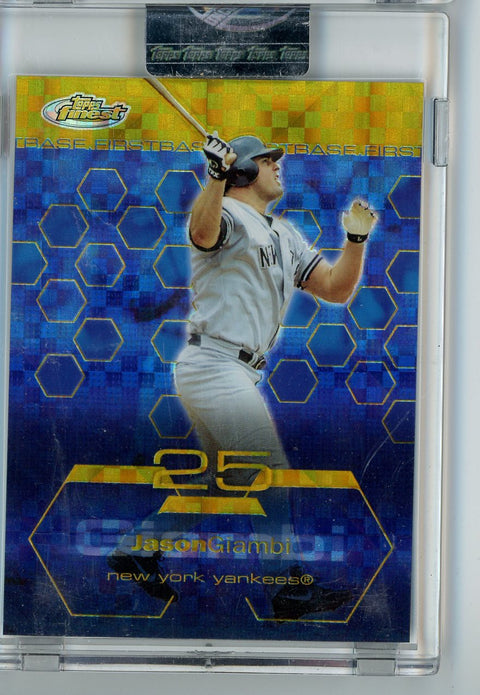 2003 Topps Finest #30 Jason Giambi Firstbase 25 /199