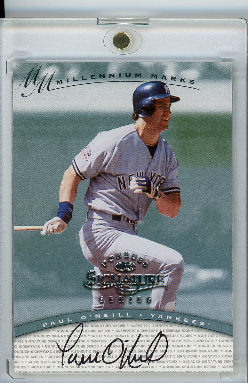 1997 Donruss #1023 Paul O'Neill Signature Series Millennium Marks Autographs