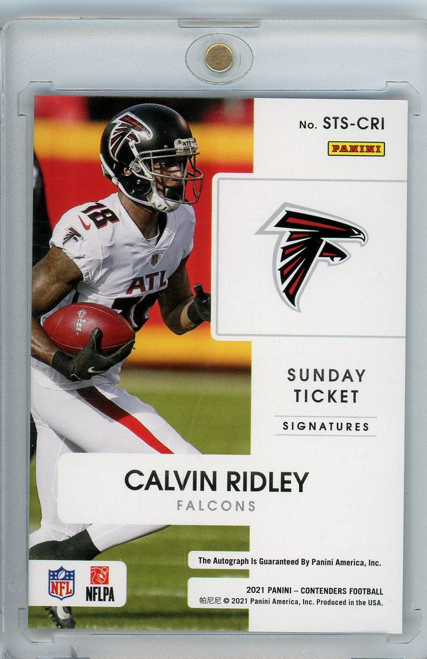 2021 Panini Contenders #STS-CRI Calvin Ridley Sunday Ticket Signatures /10
