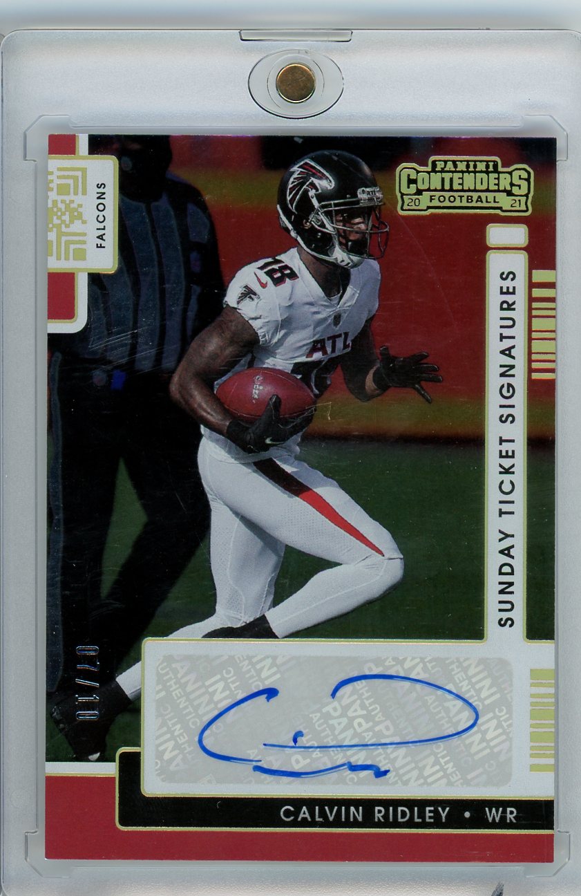 2021 Panini Contenders #STS-CRI Calvin Ridley Sunday Ticket Signatures /10
