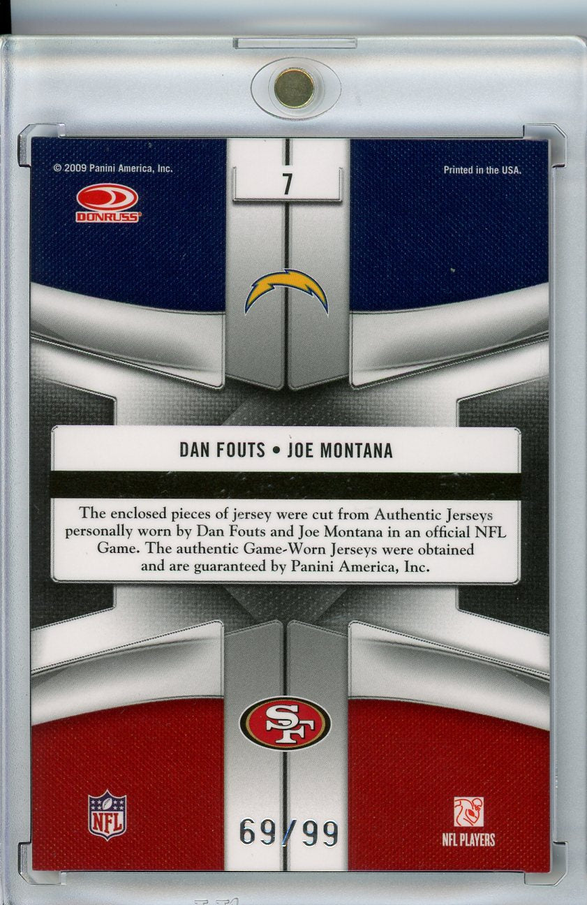 2009 Playoff National Treasures #7 Dan Fouts/Joe Montana League Leaders /99