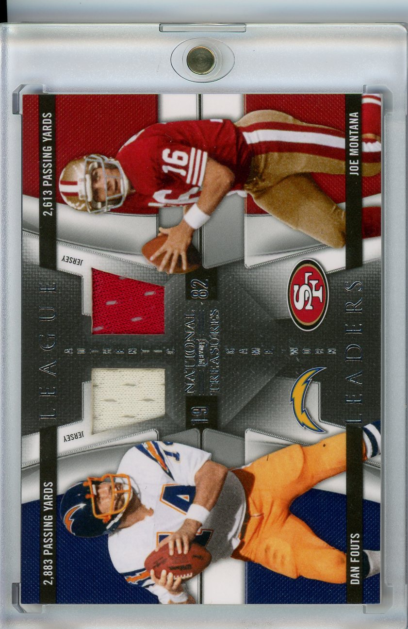 2009 Playoff National Treasures #7 Dan Fouts/Joe Montana League Leaders /99