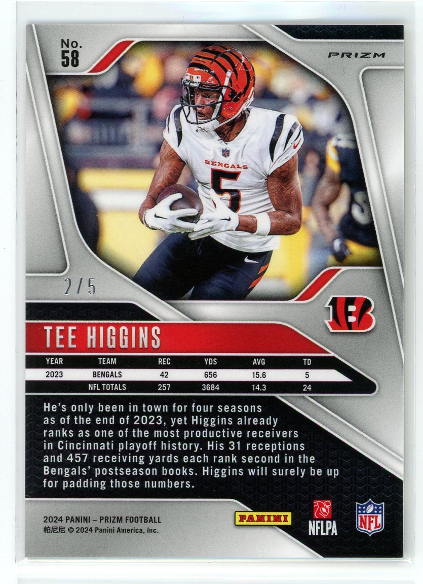 2024 Panini Prizm #58 Tee Higgins Gold Vinyl Prizm /5