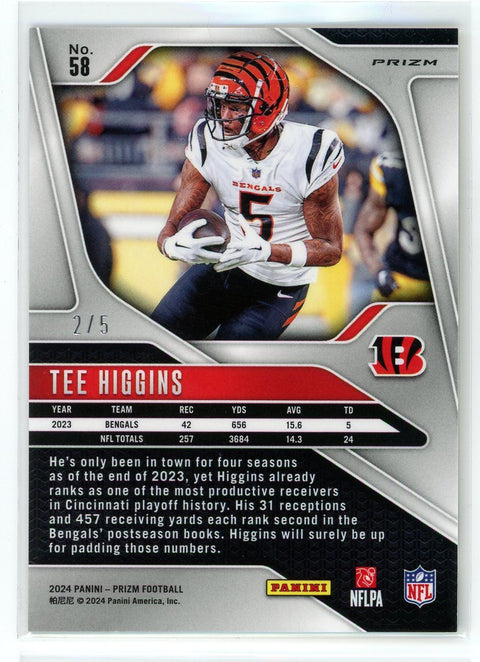 2024 Panini Prizm #58 Tee Higgins Gold Vinyl Prizm /5