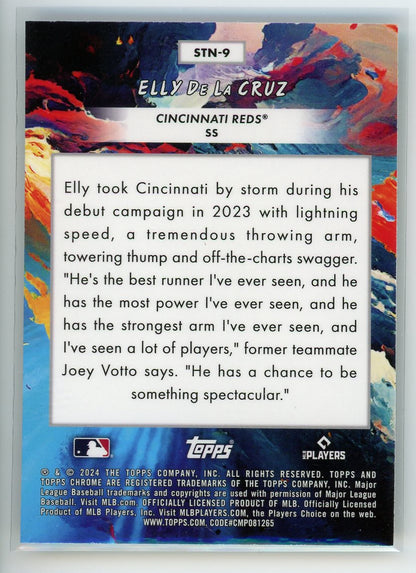 2024 Topps Chrome #STN-9 Elly De La Cruz Stars In The Night Refractor