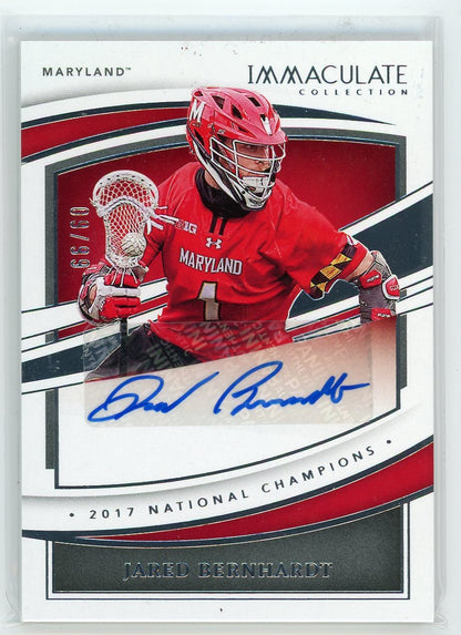2022 Panini Immaculate #IC-JBE Jared Bernhardt 2017 National Champions Auto /99