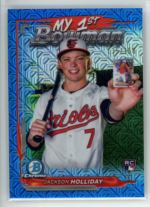 2024 Bowman Chrome #M1B-17 Jackson Holliday Blue Mojo Refractor
