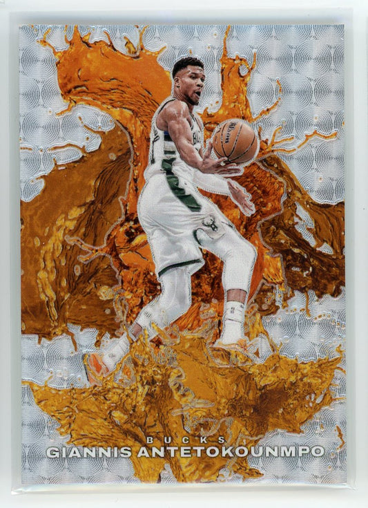 2024 Panini BF #GA Giannis Antetokounmpo Splash of Color Silver Vinyl Prizm /25
