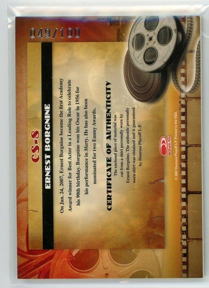 2007 Donruss Playoff #CS-8 Ernest Borgnine Cinema Stars /100