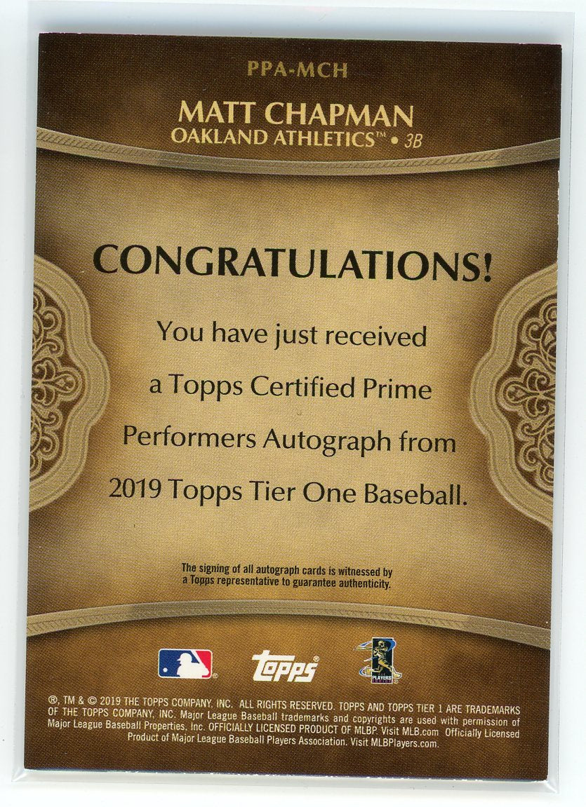 2019 Tier 1 #PPA-MCH Matt Chapman Certified Auto /299