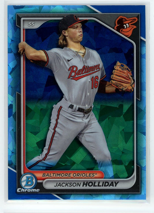 2024 Bowman #BCP-47 Jackson Holliday Blue Cracked Ice