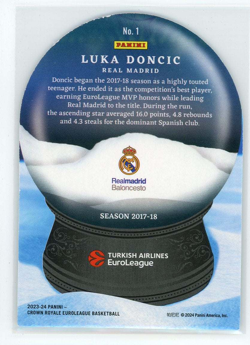 2023-24 Panini Crown Royale #1 Luka Doncic Sno Globe /99