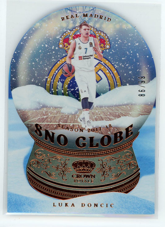 2023-24 Panini Crown Royale #1 Luka Doncic Sno Globe /99