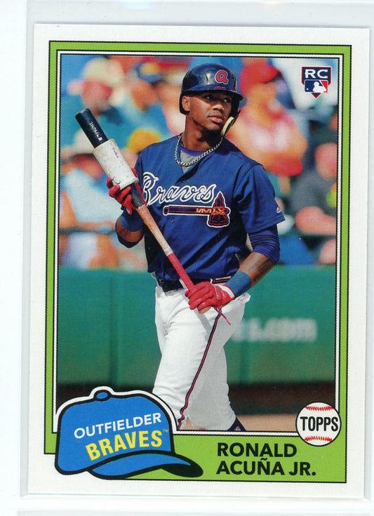 2018 Topps Archives #212 Ronald Acuña Jr. 1981 Topps Logo Swap