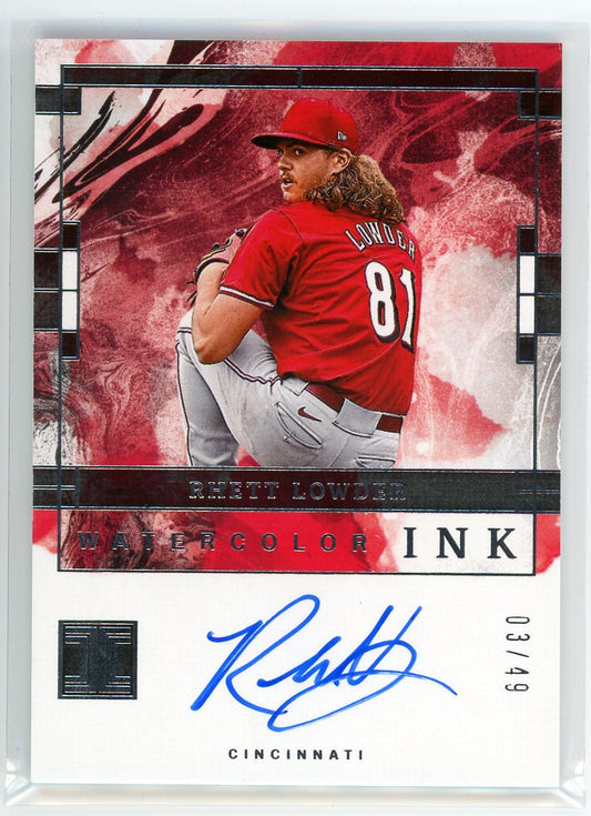 2024 Panini Impeccable #WCS-RL Rhett Lowder Watercolor Ink Auto /49