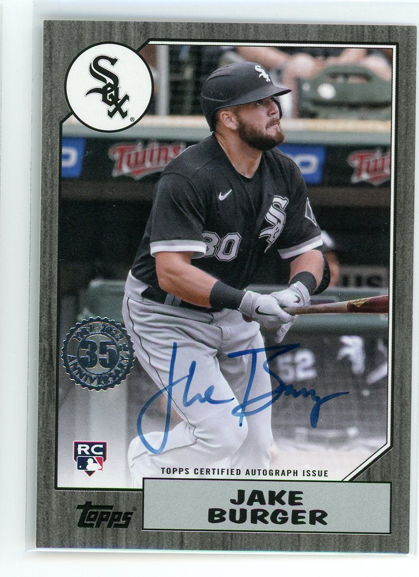 2022 Topps #87BA-JBU Jake Burger 1987 35th Anniversary Autographs