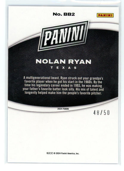 2024 Panini Black Friday #BB2 Nolan Ryan Blue /50