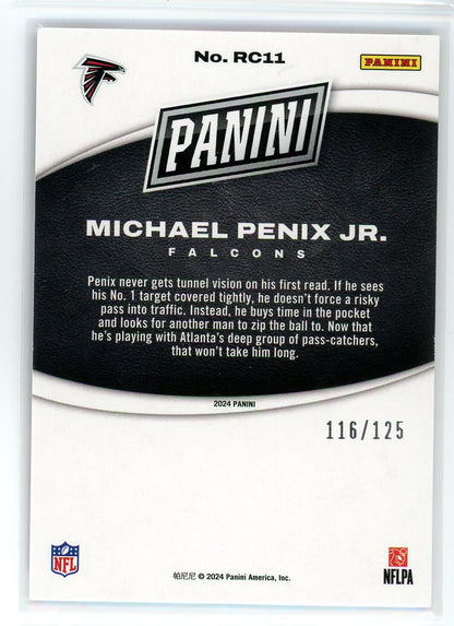 2024 Panini Black Friday #RC11 Michael Penix Jr. Red /125