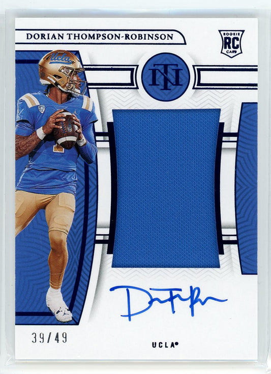 2023 Panini Nation Treasures #CMS-DTR Dorian Thompson--Robinson Rookie Patch Auto /49