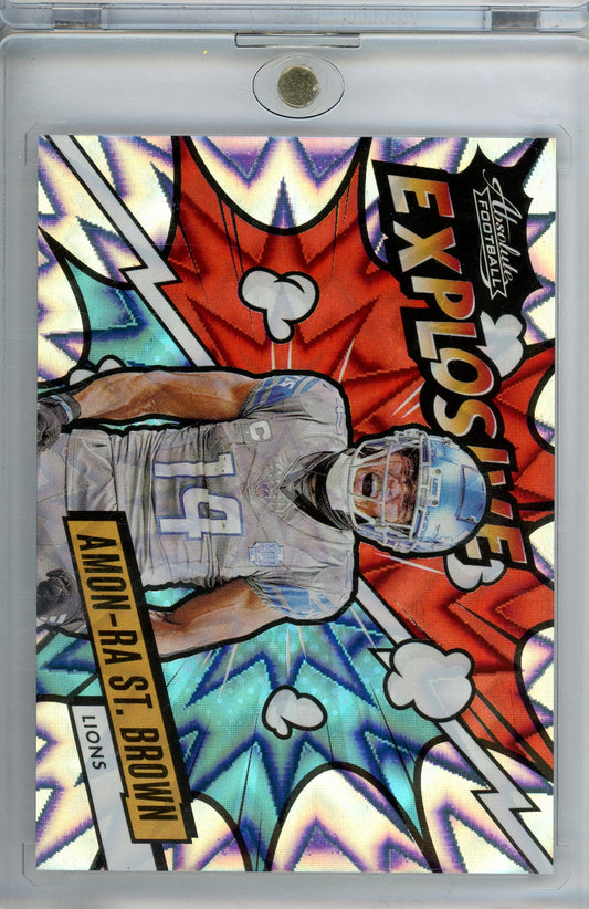 2021 Panini Absolute #EX-ASB Amon-Ra St.Brown Explosive