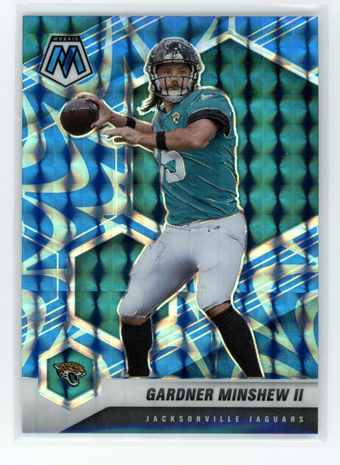 2021 Panini Mosaic #98 Gardner Minshew II Blue Reactive Prizm