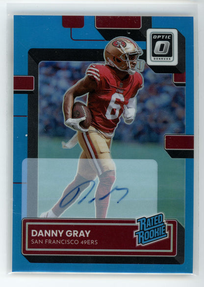 2022 Donruss Optic #233 Danny Gray Blue Rookie Auto /99