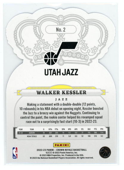 2022-23 Panini Crown Collection #2 Walker Kessler Purple Crystal /25