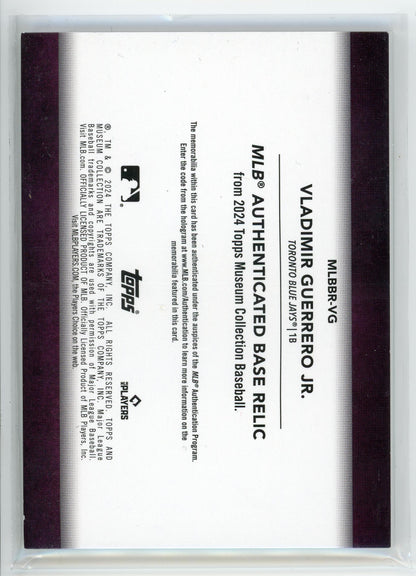 2024 Topps Museum Collection #MLBBR-VG Vladimir Guerrero Jr. Base Relic /10
