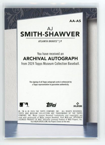2024 Topps Museum Collection #AA-AS Aj Smith-Shawver Archival Autograph /20