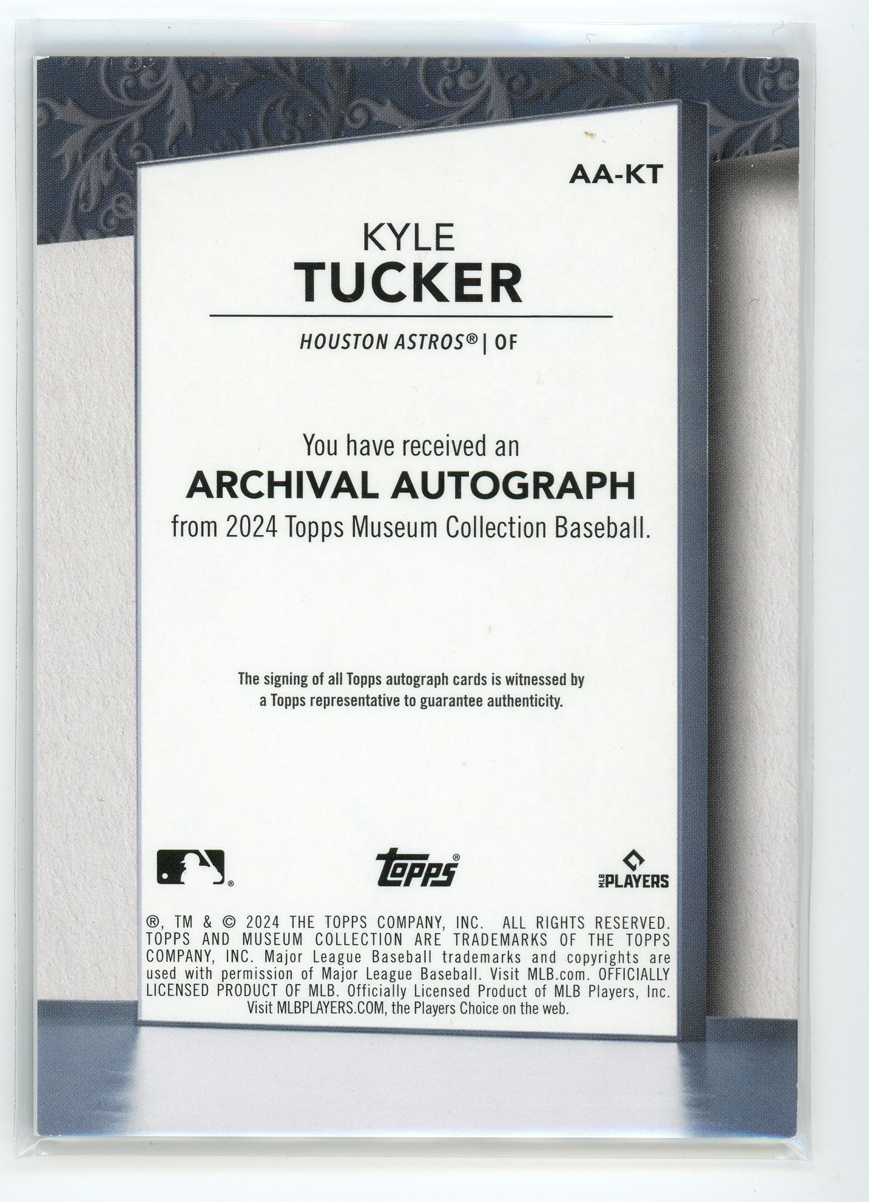 2024 Topps Museum Collection #AA-AK Kyle Tucker Archival Autograph /99
