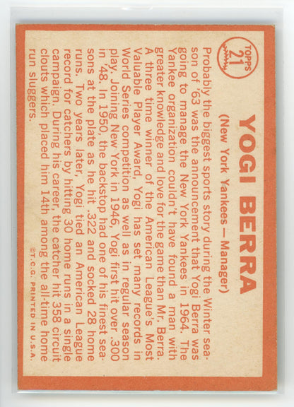 1964 Topps #21 Yogi Berra