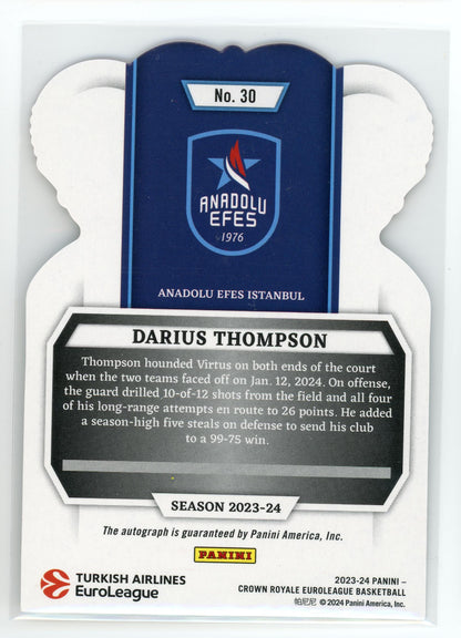 2023-24 Panini Crown Collection #30 Darius Thompson Red Crystal