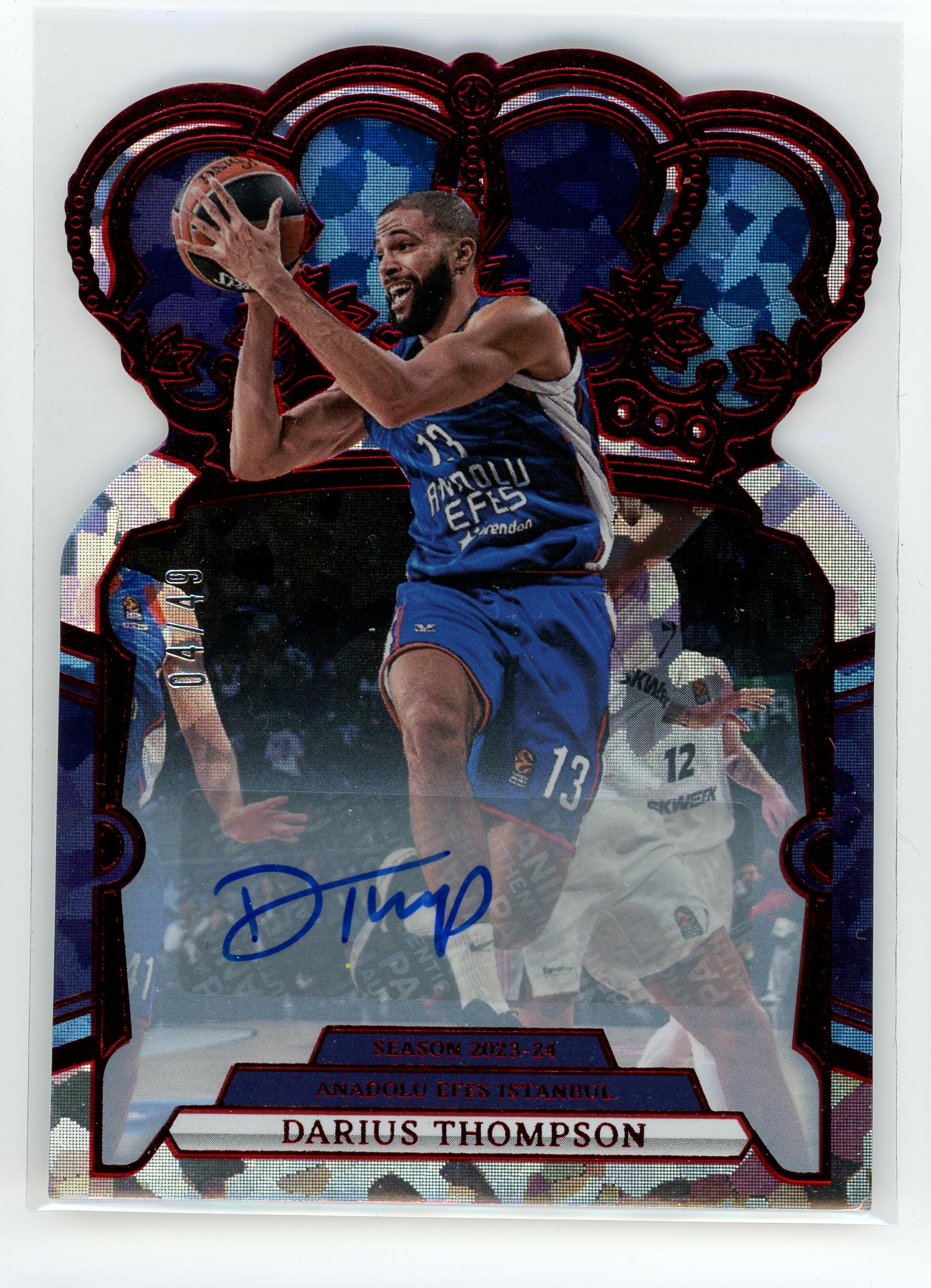 2023-24 Panini Crown Collection #30 Darius Thompson Red Crystal