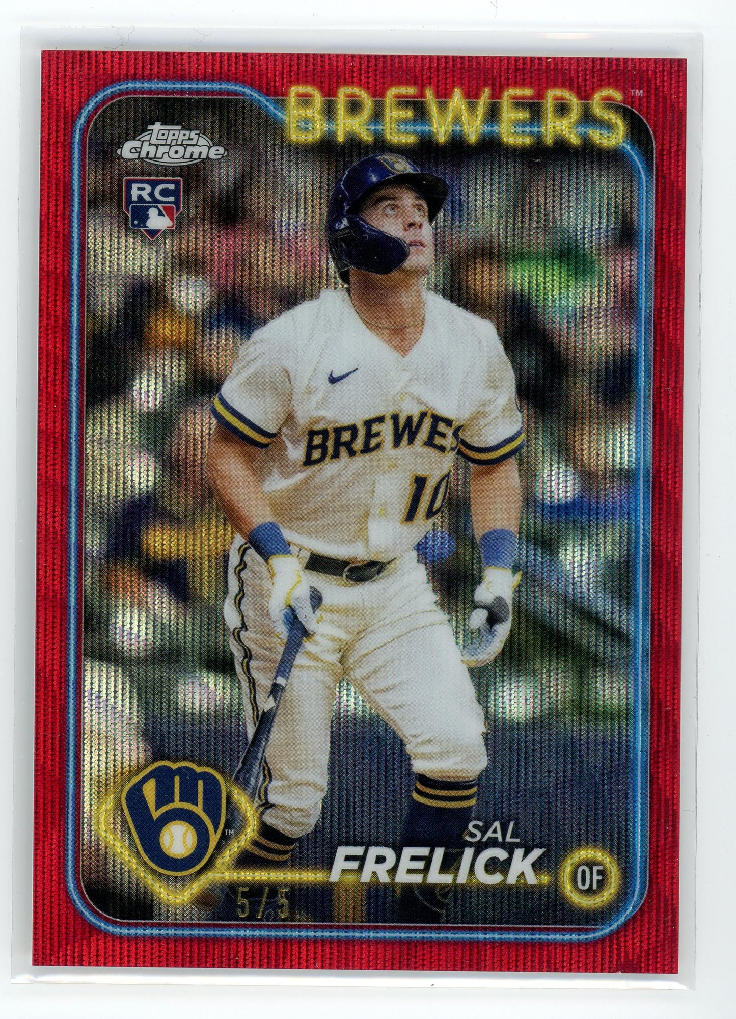 2024 Topps Chrome #39 Sal Frelick Red Wave Refractors #/5