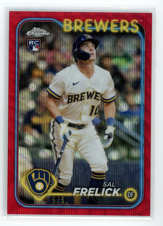 2024 Topps Chrome #39 Sal Frelick Red Wave Refractors #/5