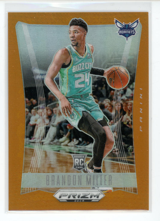 2023-24 Panini Deca #205 Brandon Miller Orange Prizm /49