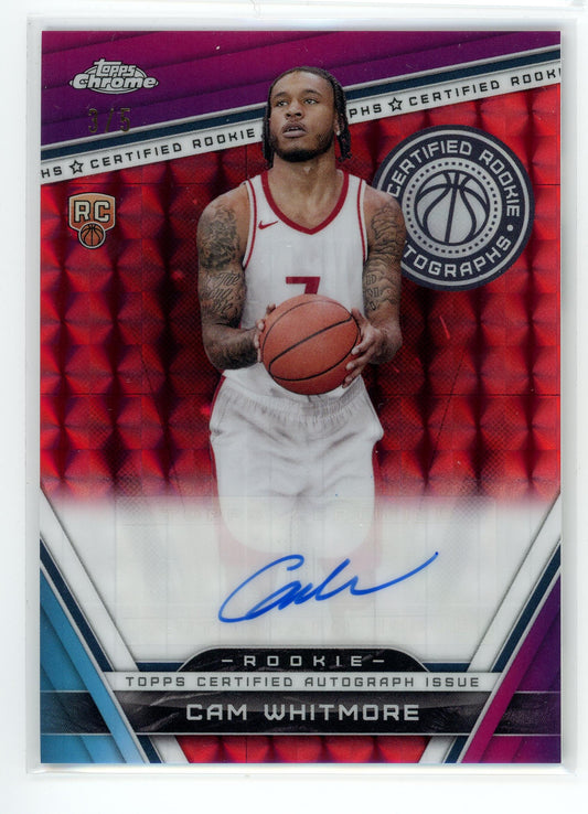2024 Topps Chrome #CRA-CAW Cam WHitmore Rookie Auto /5