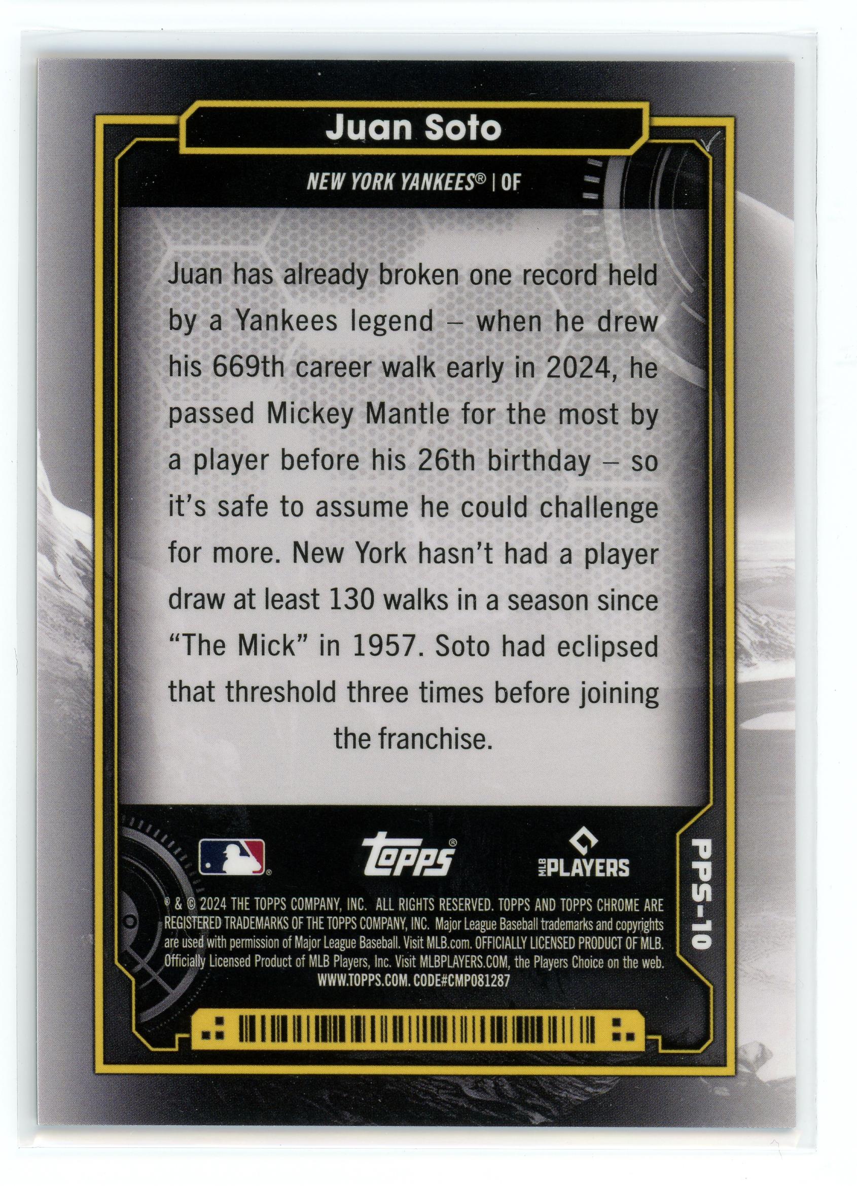 2024 Topps Chrome Planetary Pursuit #PPS-10 Juan Soto The Sun