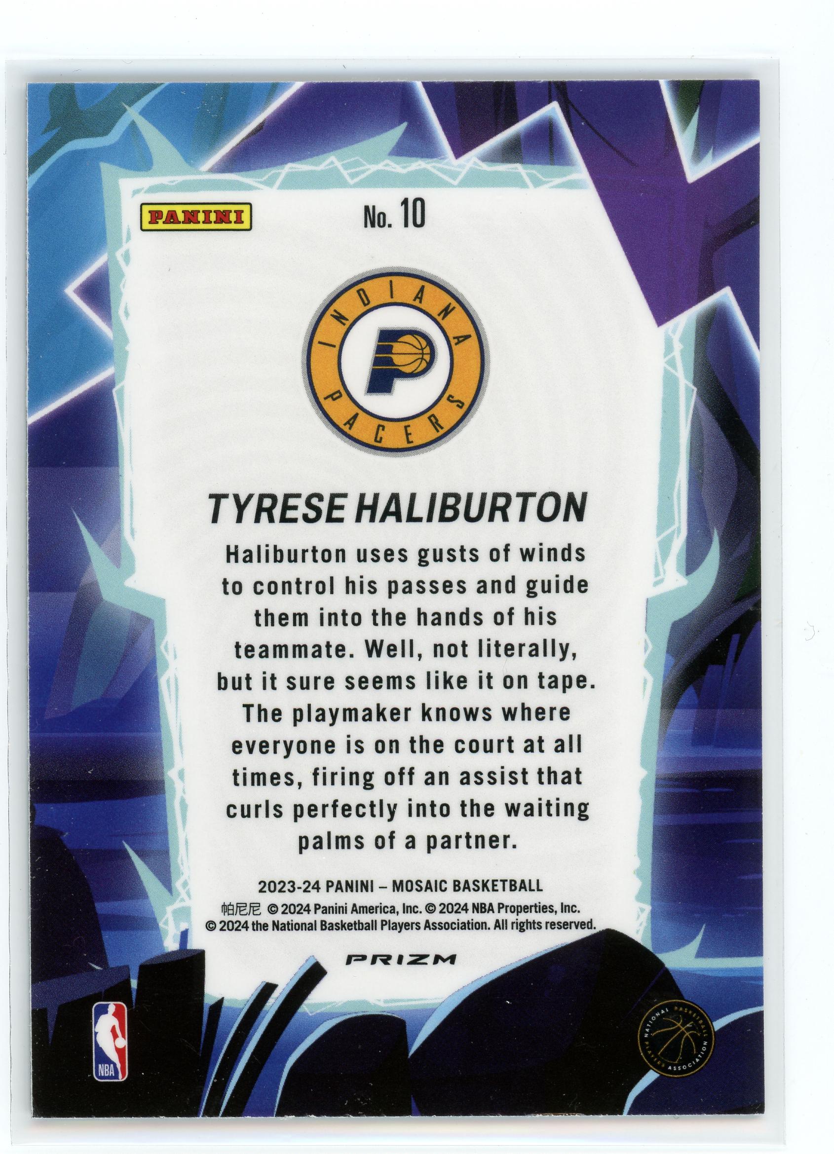 2023-24 Panini Mosaic #10 Tyrese Haliburton Storm Chasers