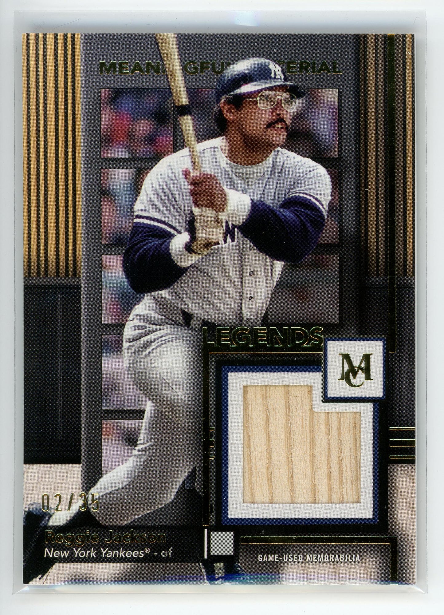 2024 Topps Museum Collection #MMRL-RJA Reggie Jackson Relic Legends Gold #/35