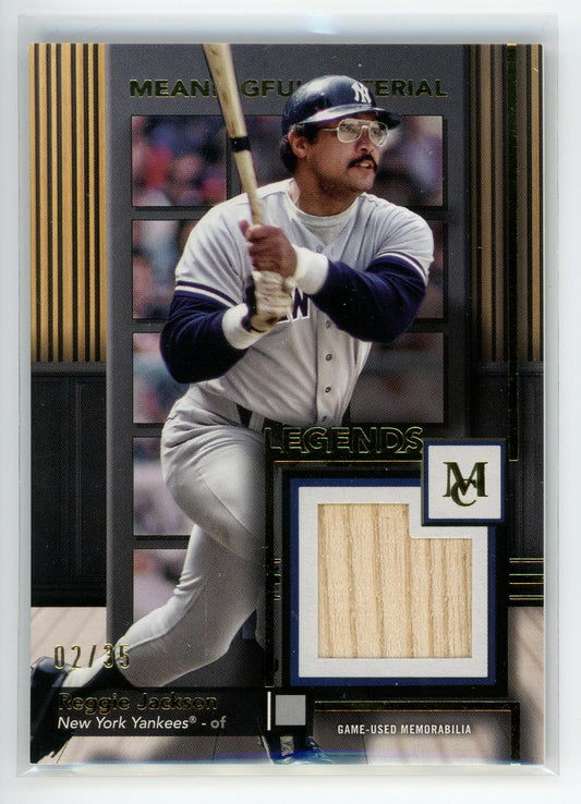 2024 Topps Museum Collection #MMRL-RJA Reggie Jackson Relic Legends Gold #/35