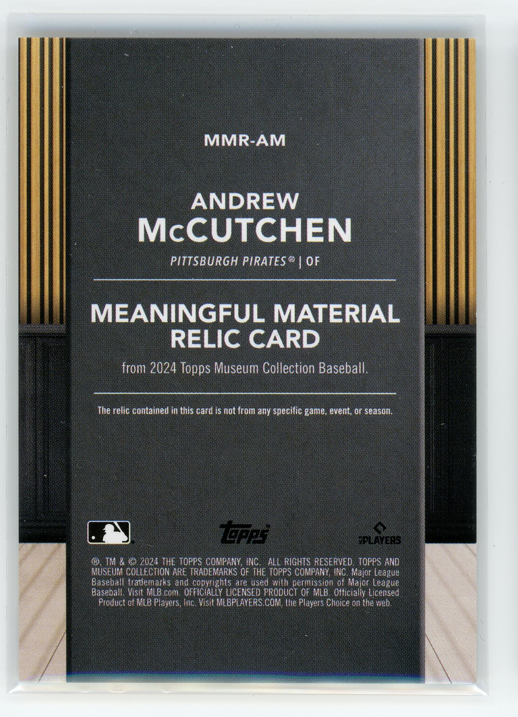 2024 Topps Museum Collection #MMR-Am Andrew McCutchen Relic /49