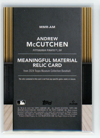2024 Topps Museum Collection #MMR-Am Andrew McCutchen Relic /49